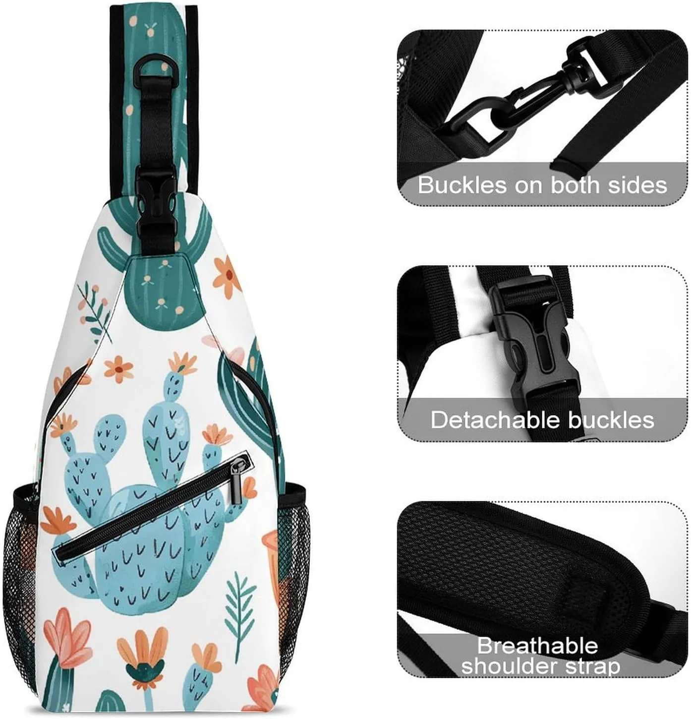 Plant Shape Sling Bag Crossbody Bags Cross Body Bag Fanny Packs Chest Bags Sling Purses for Travel