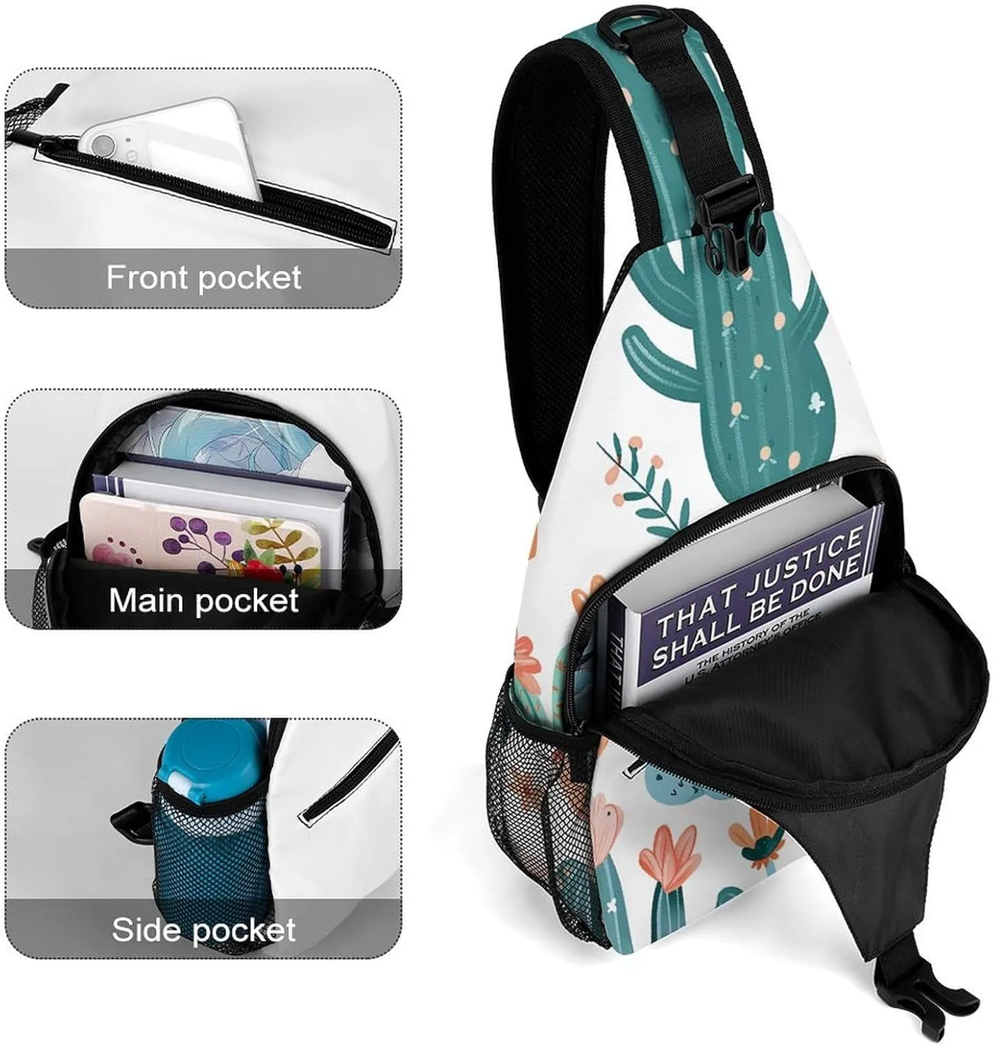Plant Shape Sling Bag Crossbody Bags Cross Body Bag Fanny Packs Chest Bags Sling Purses for Travel