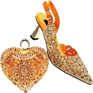 Platform Wedge Comfort Heels Bag Set Italian Designer Women’s Partywear