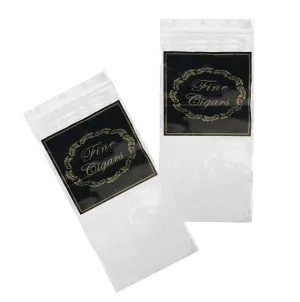 Prestige Import Group - Zip Seal Top Lock Bags Only for Cigars - 1000 Pack - Fine Cigars Insigna
