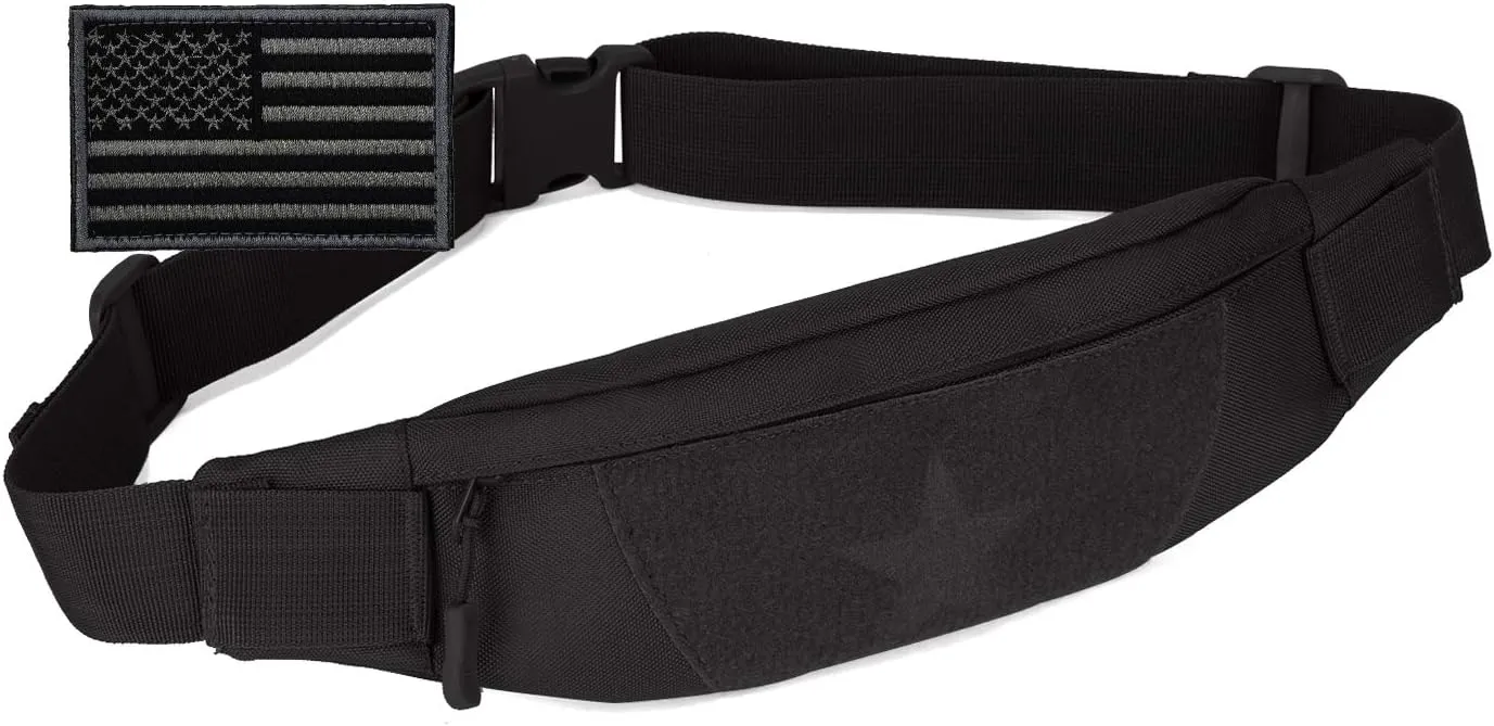 Protector Plus Tactical Running Waist Pack Belt Military Fitness Fanny Bag Sling Hip Bumbag MOLLE Army Lumbar Gear Pocket (Patch Included)