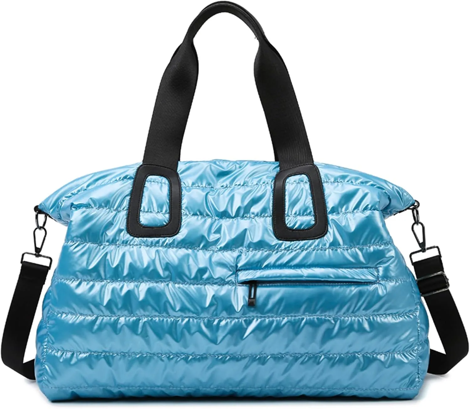 Puffer Tote Bag for Women Large Quilted Puffy Handbag Lightweight Down Cotton Filled Shoulder Crossbody Hobo Bag