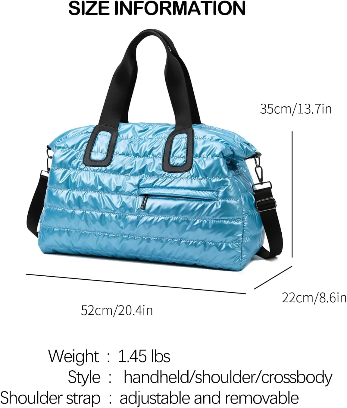 Puffer Tote Bag for Women Large Quilted Puffy Handbag Lightweight Down Cotton Filled Shoulder Crossbody Hobo Bag