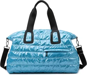 Puffer Tote Bag for Women Large Quilted Puffy Handbag Lightweight Down Cotton Filled Shoulder Crossbody Hobo Bag