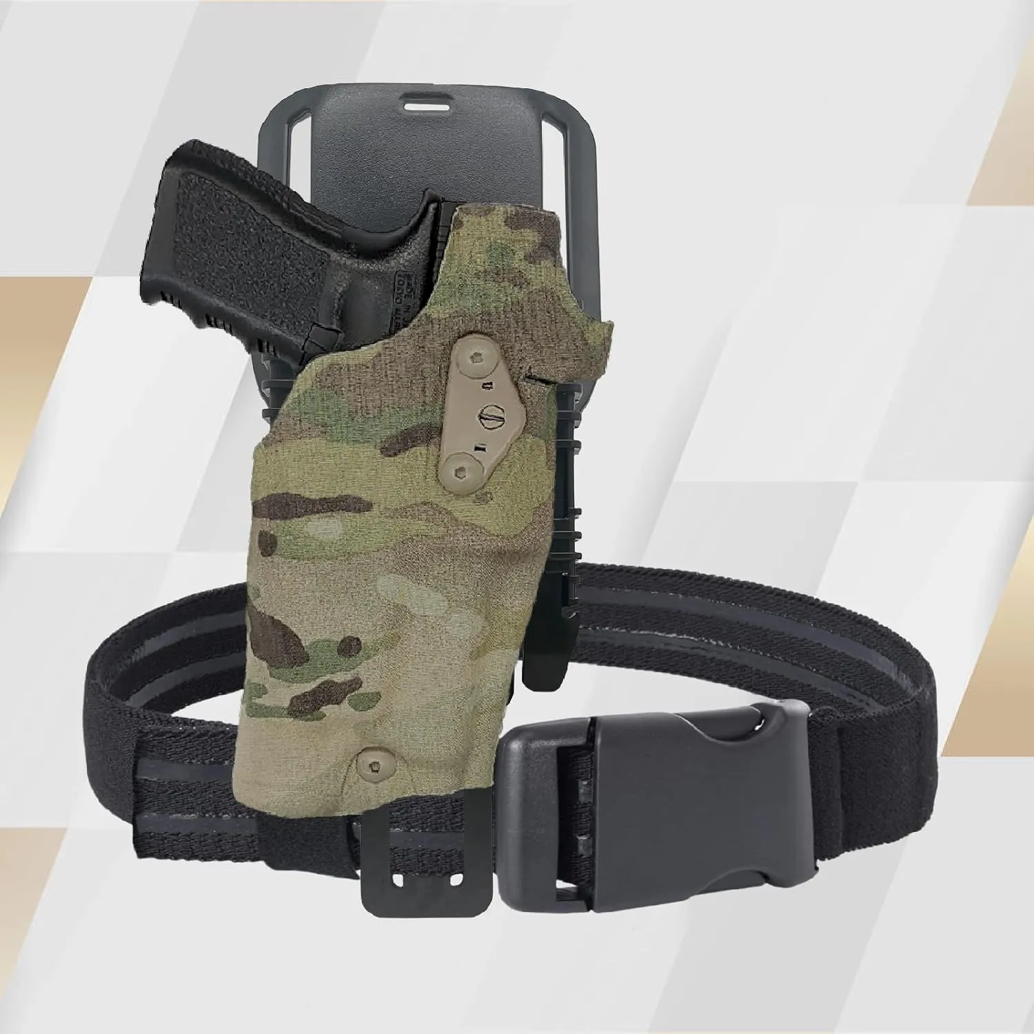 QLS with Mag Pouch | Quick Locking System Kit & Magazine Holster | Quick Draw Holsters | Plastic Fixing Back Clip 2.0 in/Belt Loop Adapter 2.25 in