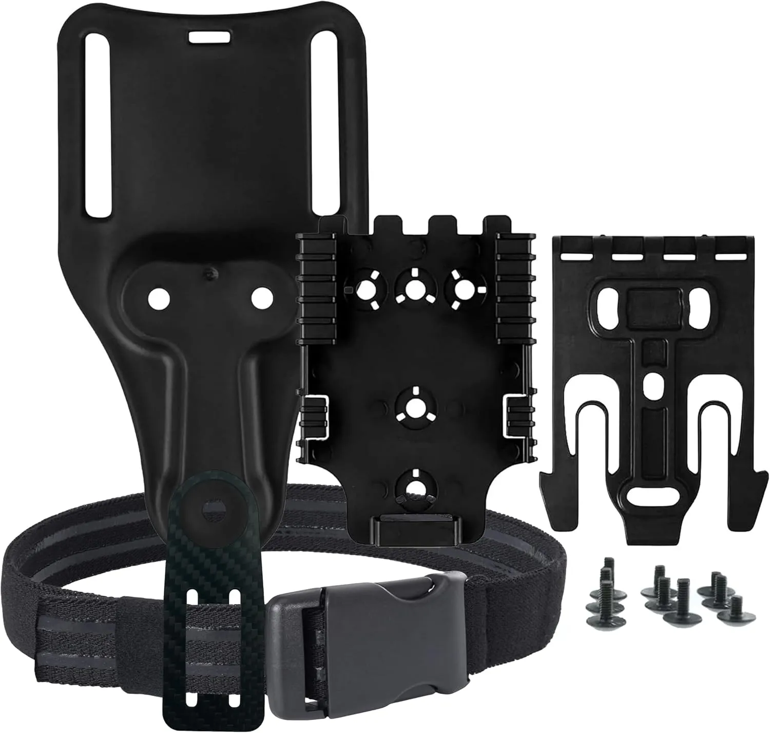 QLS with Mag Pouch | Quick Locking System Kit & Magazine Holster | Quick Draw Holsters | Plastic Fixing Back Clip 2.0 in/Belt Loop Adapter 2.25 in