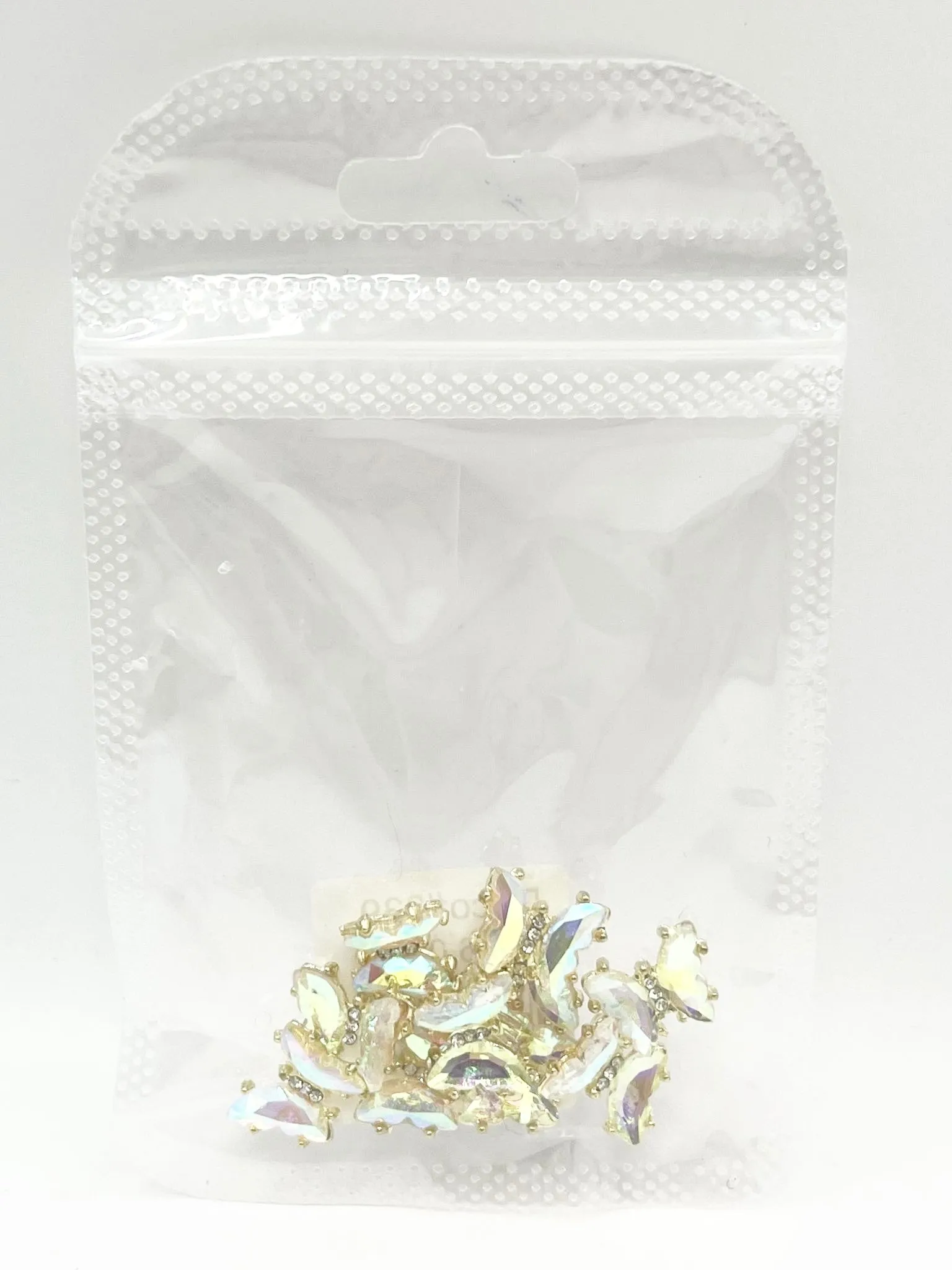 Queen - Nail Charms 10pc - #339 Gold Iridescent Butterflies