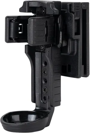 Quick Release OC/Mace Spray Holder w/Duty Belt/MOLLE Vest Rotatable Clip MK4 Canister Holster Pepper Spray Can Case Tactical Flashlight Pouch fit 1.5" Diameter for Police Leo Security Military