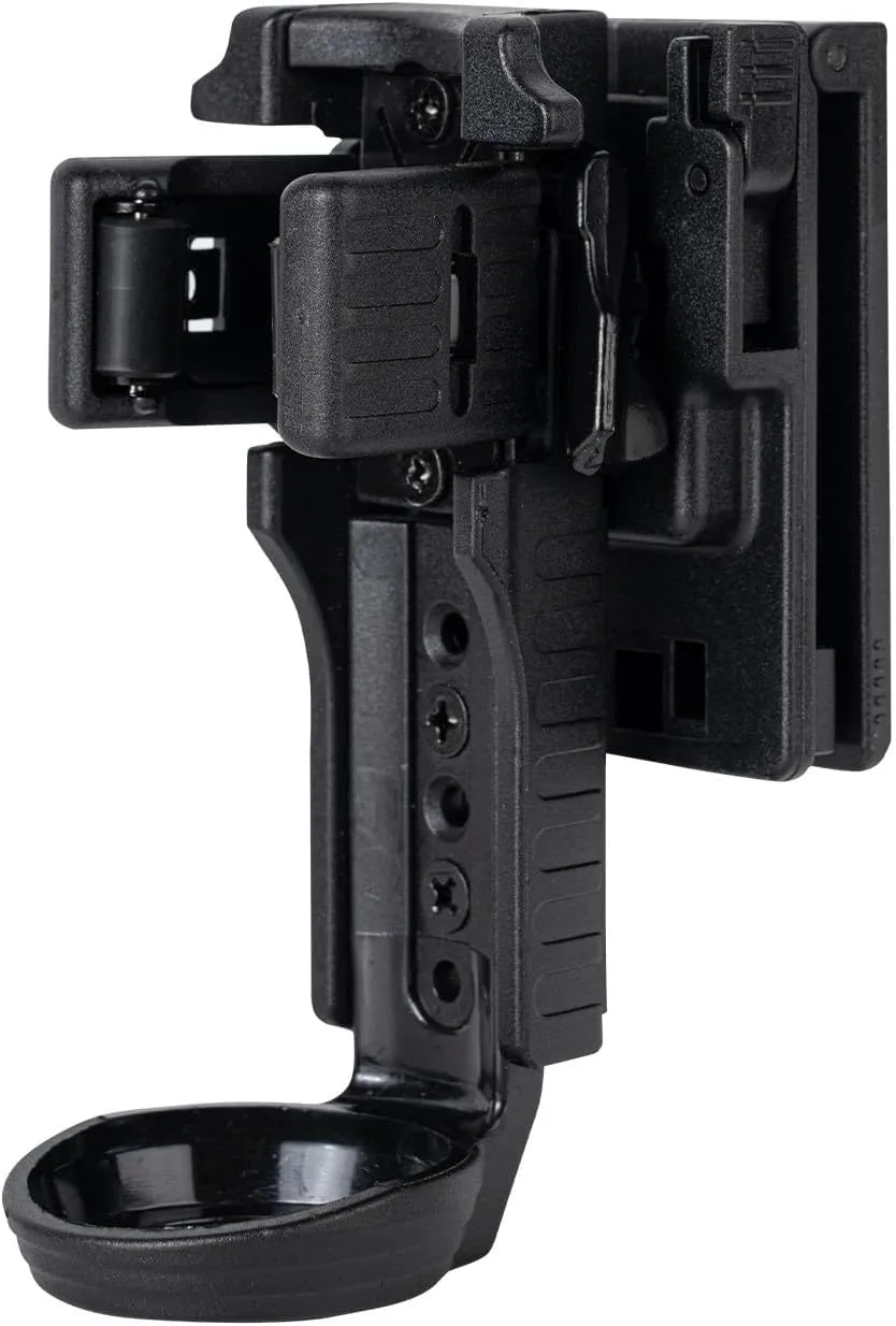 Quick Release OC/Mace Spray Holder w/Duty Belt/MOLLE Vest Rotatable Clip MK4 Canister Holster Pepper Spray Can Case Tactical Flashlight Pouch fit 1.5" Diameter for Police Leo Security Military