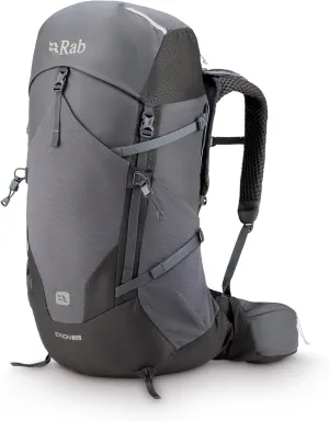 Rab Exion Backpack - Comfortable Daypack for Hiking, Trekking, & Backpacking - Anthracite/Graphene - 38-Liter (Back Length - Medium/Large)