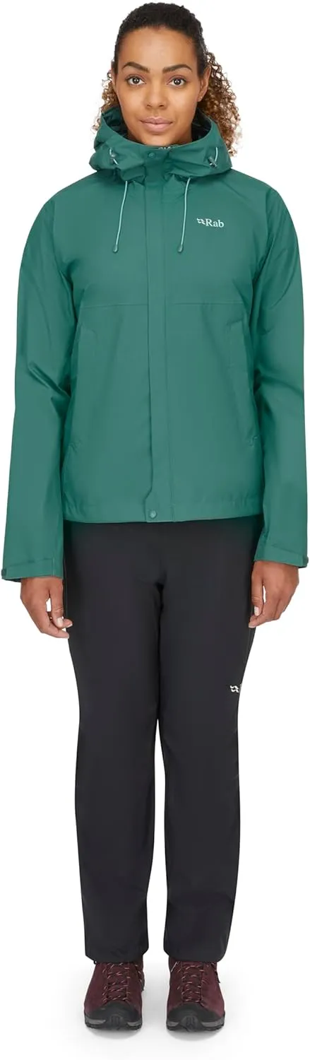 Rab Women's Downpour Eco Waterproof Breathable Jacket for Hiking & Climbing