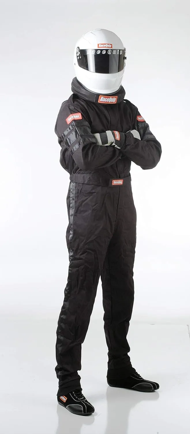 RaceQuip® 110005RQP 110 Series 1-Pc Driving Suit - SFI 3.2A/1 - Black - Large