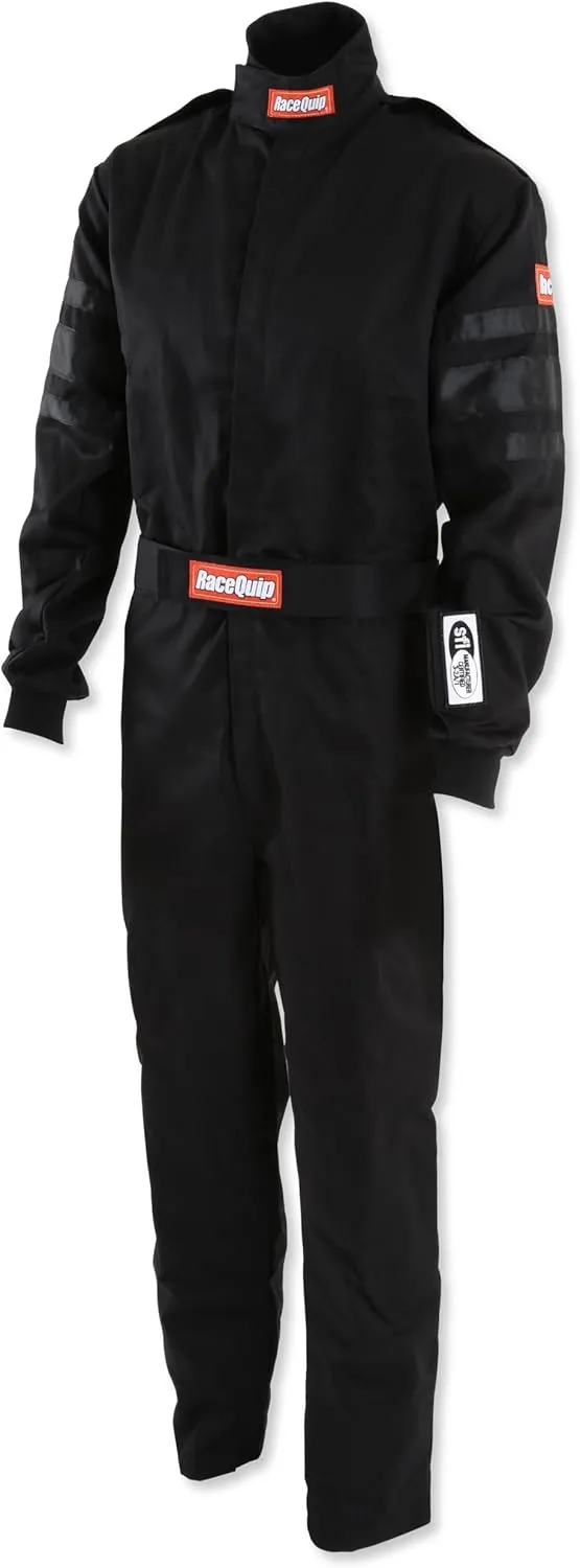 RaceQuip® 110005RQP 110 Series 1-Pc Driving Suit - SFI 3.2A/1 - Black - Large