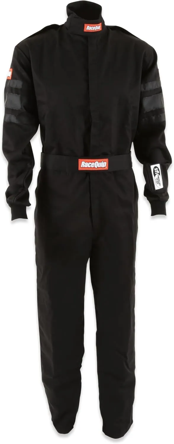 RaceQuip® 110005RQP 110 Series 1-Pc Driving Suit - SFI 3.2A/1 - Black - Large