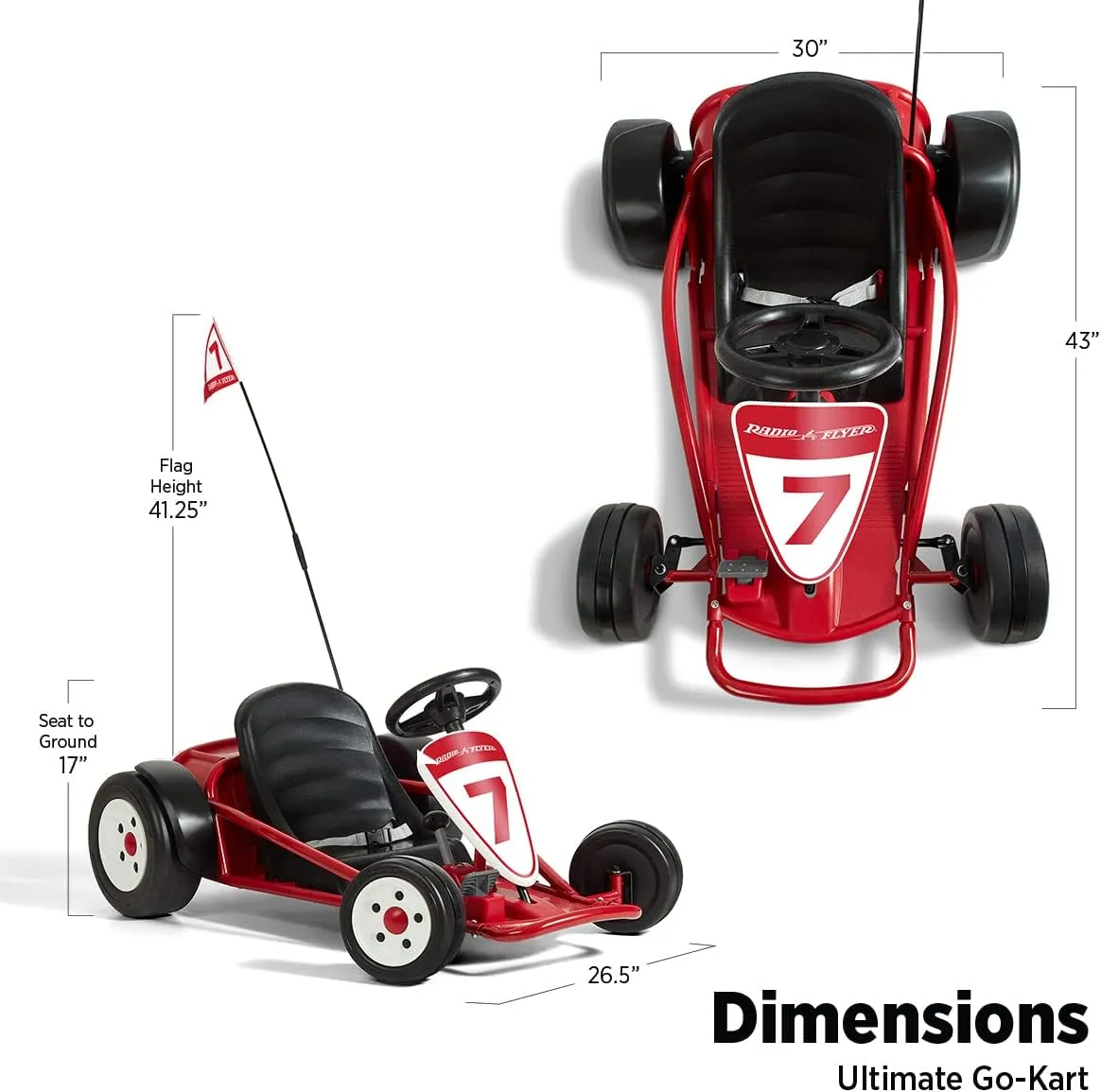 Radio Flyer Ultimate Go-Kart, 24 Volt Outdoor Ride On Toy | Ages 3-8 | 940Z Model
