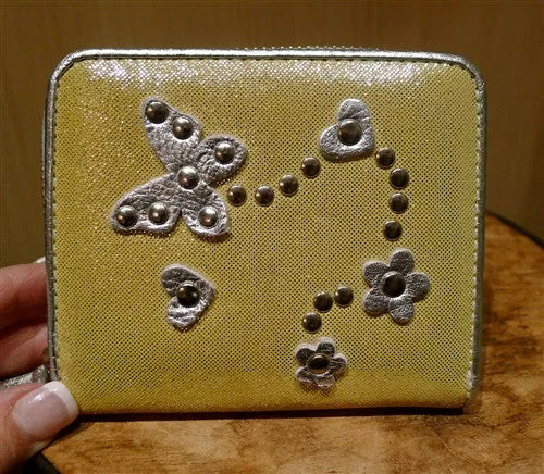 Rafe Yellow Embellished Zip Wallet