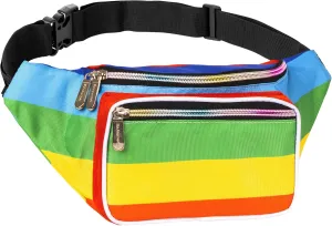 Rainbow Fanny Pack Belt Bag I Mens Fanny Packs for Women Fashionable - Crossbody Bag Bum bag Waist Bag Waist Pack - For Halloween costumes, for Hiking, Running, Travel, Waterproof and more