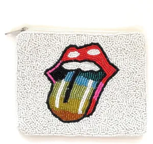 RAINBOW TONGUE Coin Purse Pouch, Coin Purse Pouch, Beaded Coin Purse, Cute Coin Purse, Beaded Purse, small wallet, Best Friend Gift, Pouches, Boho bags, small pouch