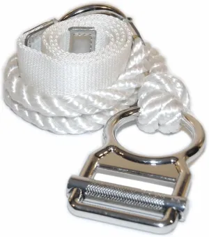 Ralph Lauren Polo Collection Womens Nautical Tri-Strap Rope Belt Italy White Small $475