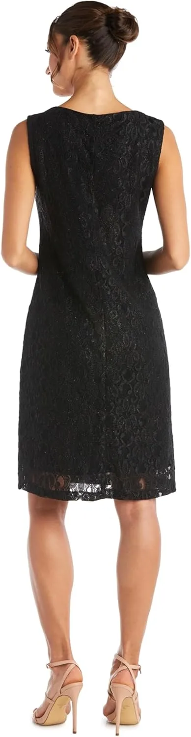 R&M Richards Women's Plus Size Lace Pant Set