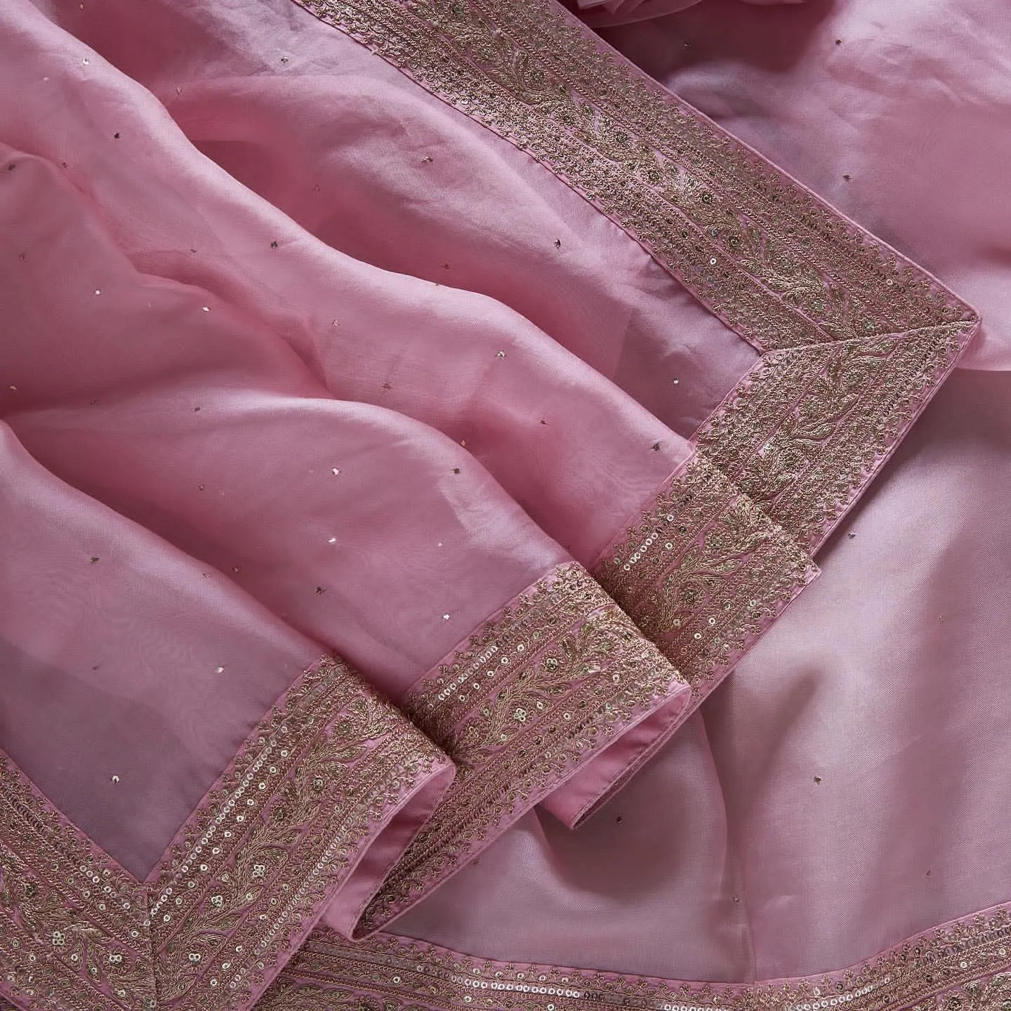 Rangoli Saree with embroidery and sequins