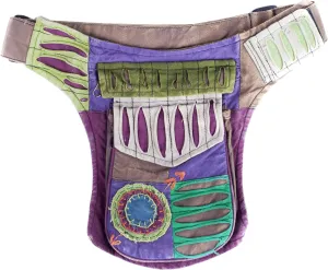 Razor cut fanny cotton fanny pack　Cotton　Waistpack Hip Burning Man Renaissance Natural Eco Festival Belt Travel Money Pack