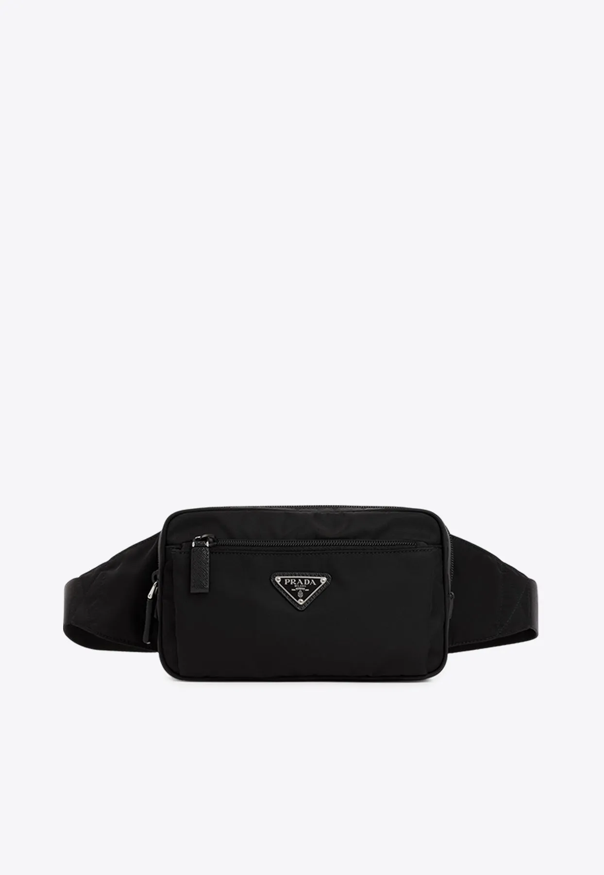 Re-Nylon and Leather Belt Bag