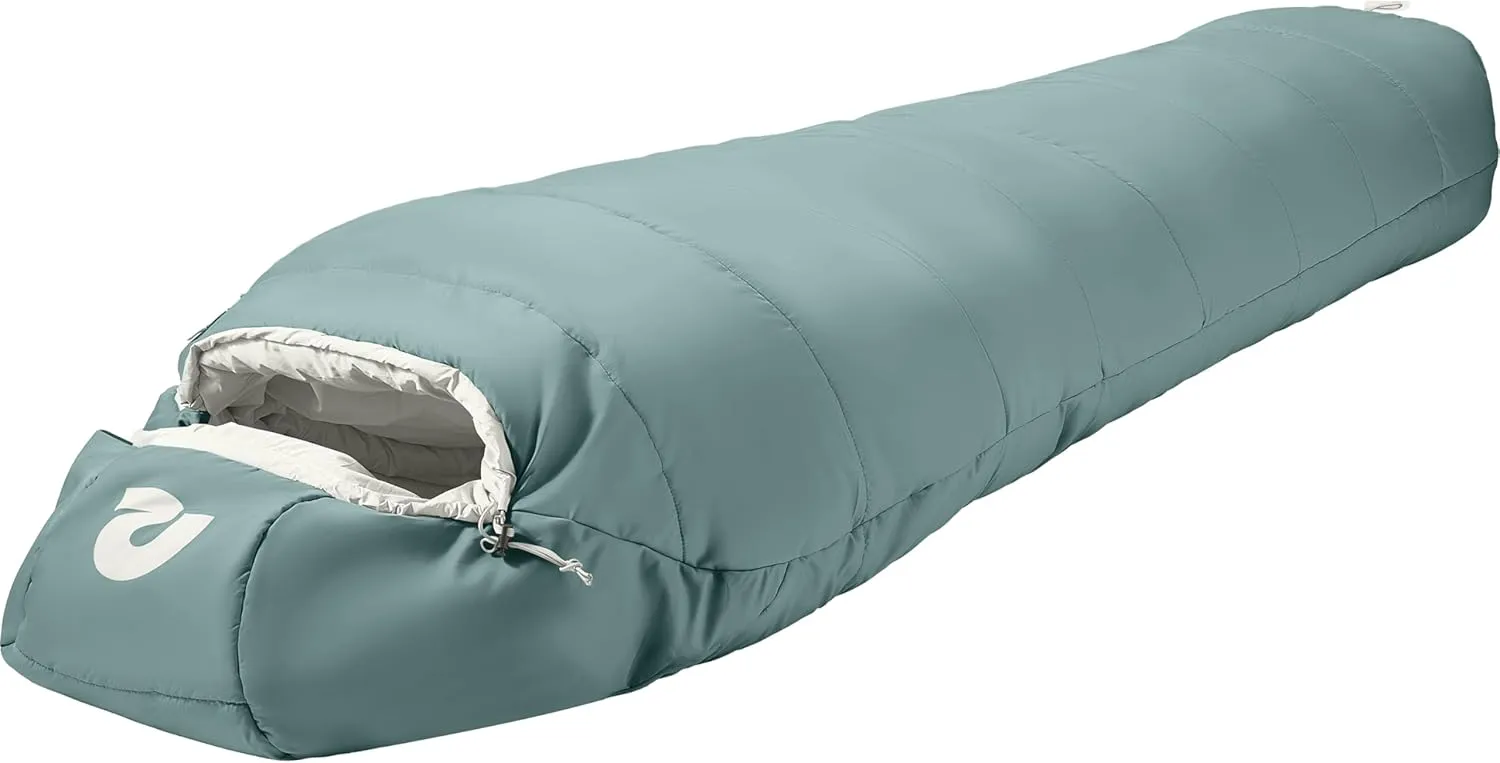 Retrospec Dream Sleeping Bag - 5, 15, 30 Mummy for Camping, Insulated Cold Weather, Lightweight Stuff Sack, Water-Resistant, Adjustable Draw Cords, Adult