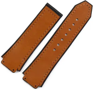 RHAIYAN Rubber Strap Men's Watch Accessories Crazy Cowhide Strap19mmx25mm Compatible With Hublot Big Bang Series Sports Waterproof Watch Belt Female Specific ( Color : Style 2 , Size : 19mmx25mm )