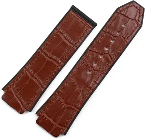 RHAIYAN Rubber Strap Men's Watch Accessories Crazy Cowhide Strap19mmx25mm Compatible With Hublot Big Bang Series Sports Waterproof Watch Belt Female Specific ( Color : Style 8 , Size : 19mmx25mm )