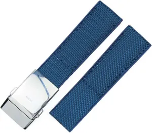 RHAIYAN Silicone Strap Rubber Strap Male Adaptation Fit for Breitlin Avengers Aerospace Chronograph Watch Fitting Stainless Steel Clasp Specific (Color : Blue, Size : 24mmSilverBuckle)