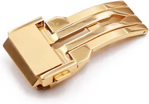 RHAIYAN Watch Accessories Rubber Strap Men Suitable Compatible with Hublot Big Series Silicone Strap Female Waterproof Watch Band Specific (Color : Golden Buckle, Size : 22mm)