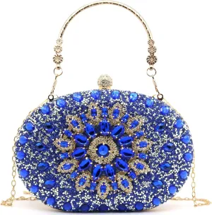 Rhinestone Evening Bags Clutch Purses for Women,Crystal Diamond Crossbody Shoulder Handbags for Wedding, Party