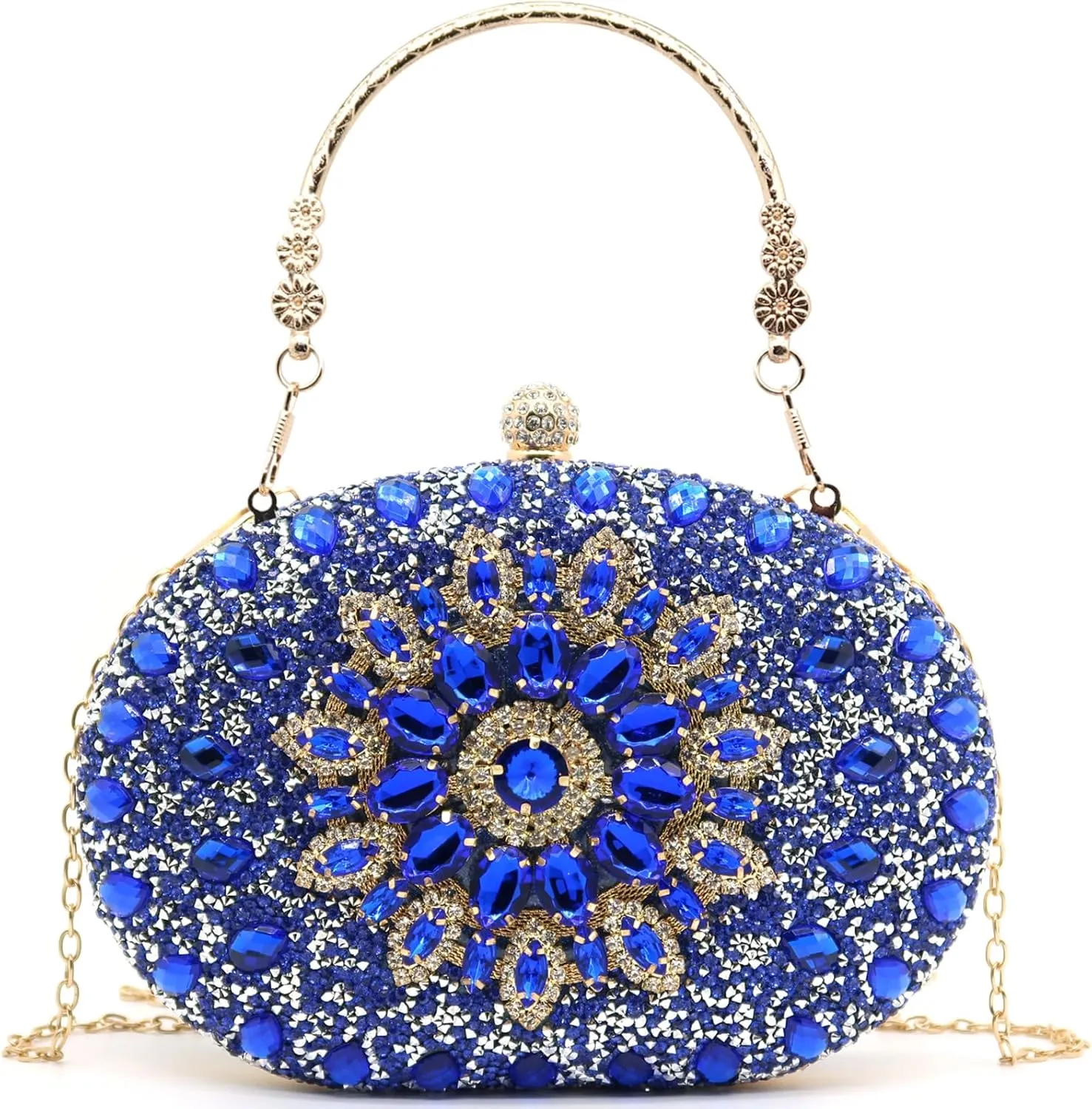 Rhinestone Evening Bags Clutch Purses for Women,Crystal Diamond Crossbody Shoulder Handbags for Wedding, Party