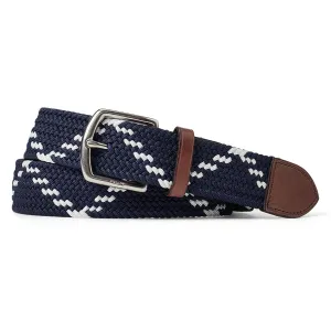 RLX Braided Stripe Belt Navy/White