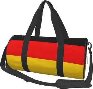 Round Duffle Bag German Flag Unisex Travel Bag Duffle Bag