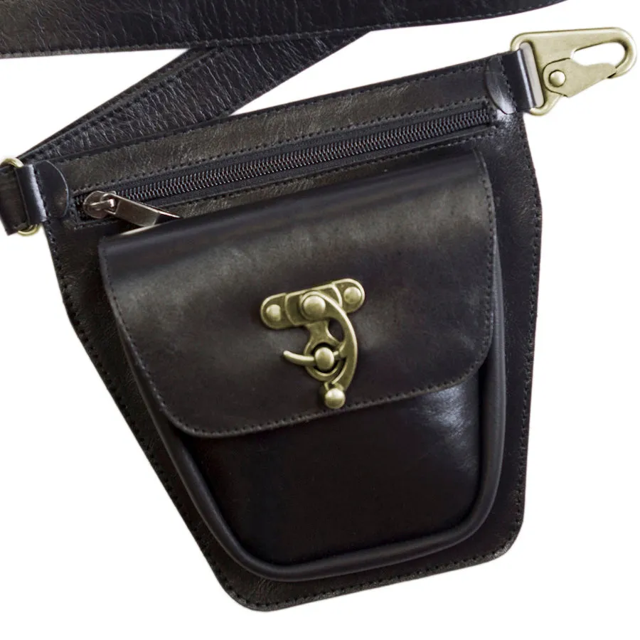 ROVER Leather Fanny Pack – Black