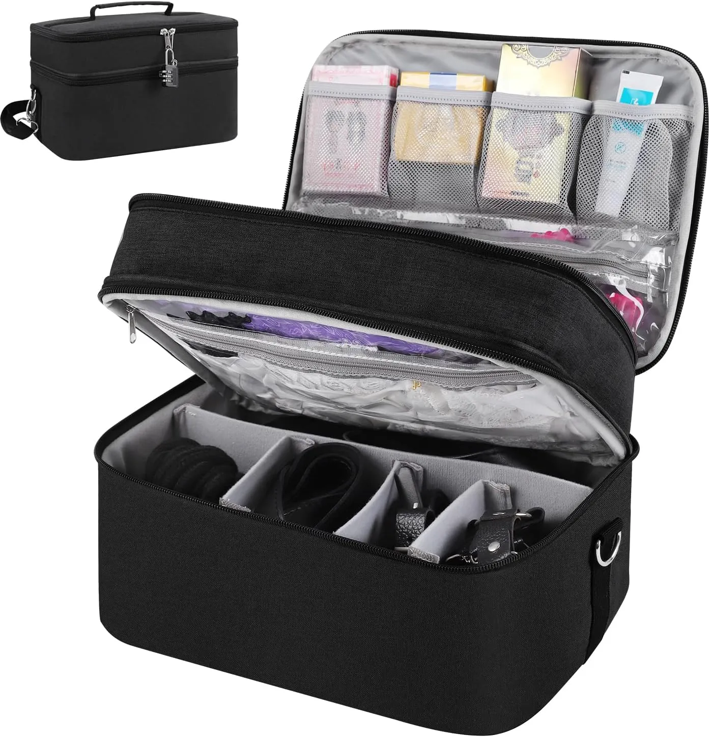 Rsobl Toy Storage Bag Organizer Case for Women and Men,Lock Box Travel Bag Game Toys Storage Bags