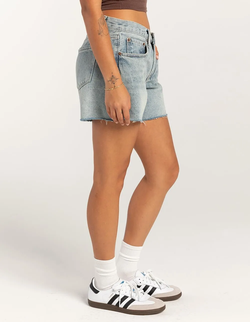 Rsq Womens Low Rise Baggy Carpenter Shorts
