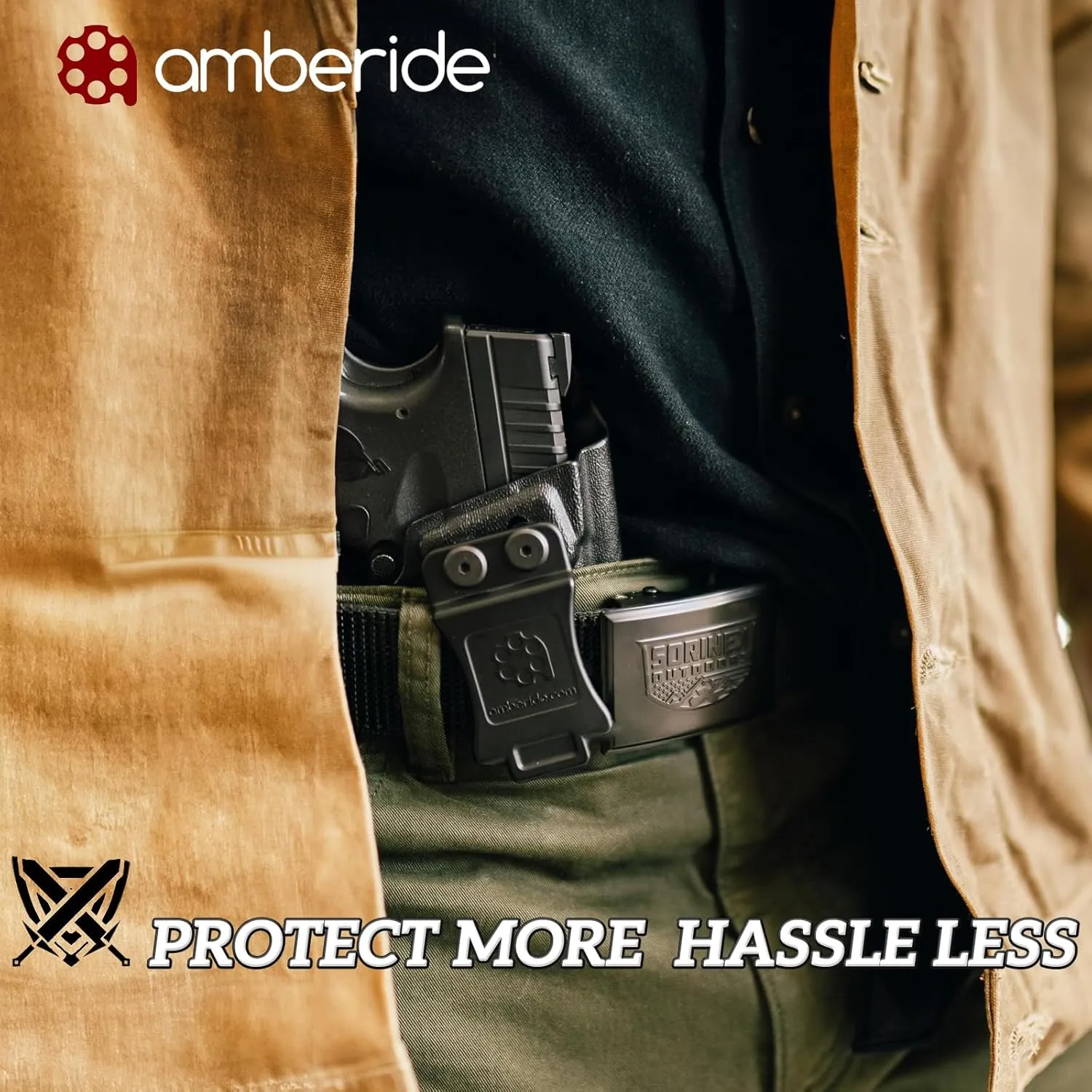 Ruger EC9S Holster LC9S Holster IWB Kydex Fit: Ruger EC9S / LC9S / LC9 / LC380 Pistol – Inside Waistband Concealed Carry – Adjustable Cant & 'Posi-Click' Retention – No Wear - No Jitter - Made in USA