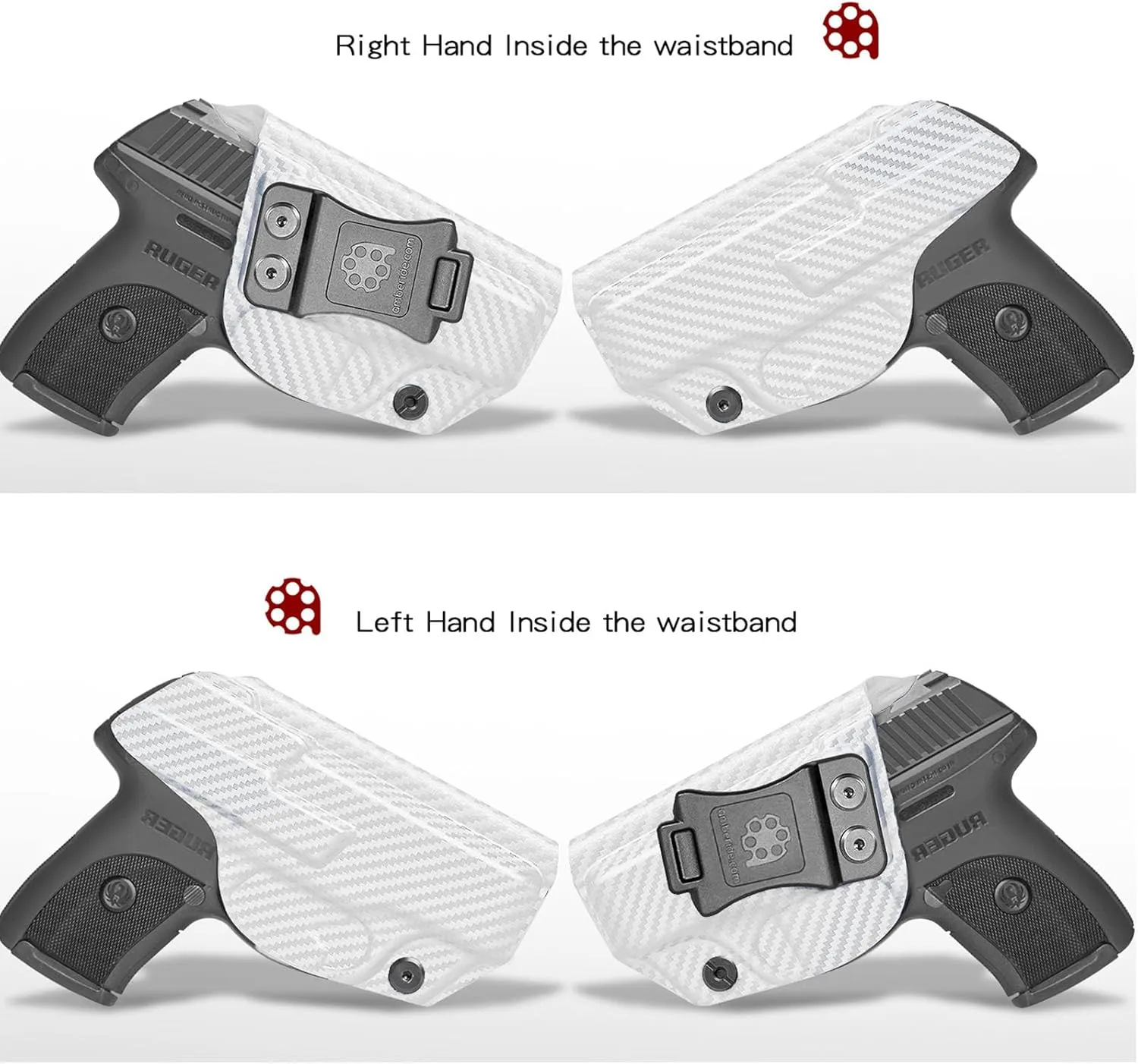 Ruger EC9S Holster LC9S Holster IWB Kydex Fit: Ruger EC9S / LC9S / LC9 / LC380 Pistol – Inside Waistband Concealed Carry – Adjustable Cant & 'Posi-Click' Retention – No Wear - No Jitter - Made in USA