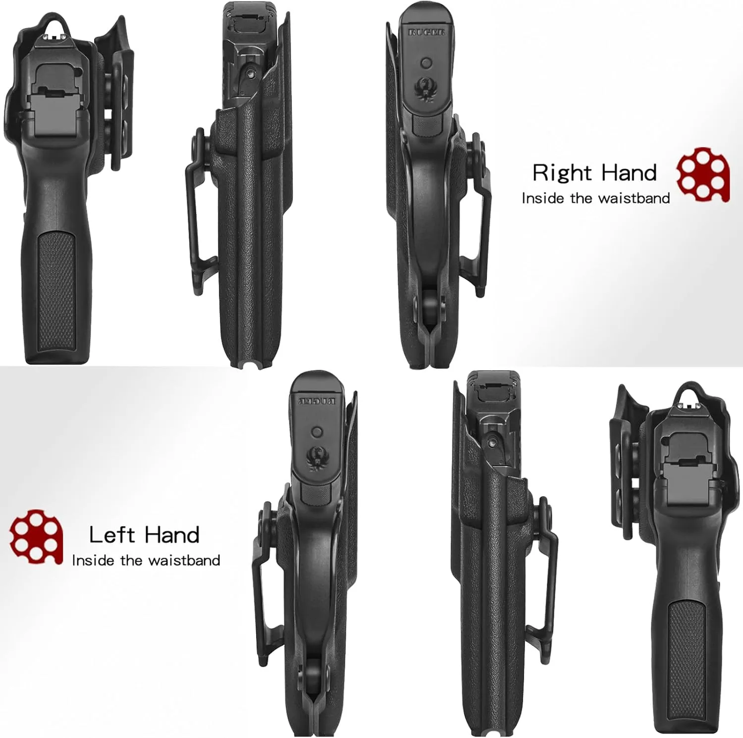 Ruger EC9S Holster LC9S Holster IWB Kydex Fit: Ruger EC9S / LC9S / LC9 / LC380 Pistol – Inside Waistband Concealed Carry – Adjustable Cant & 'Posi-Click' Retention – No Wear - No Jitter - Made in USA