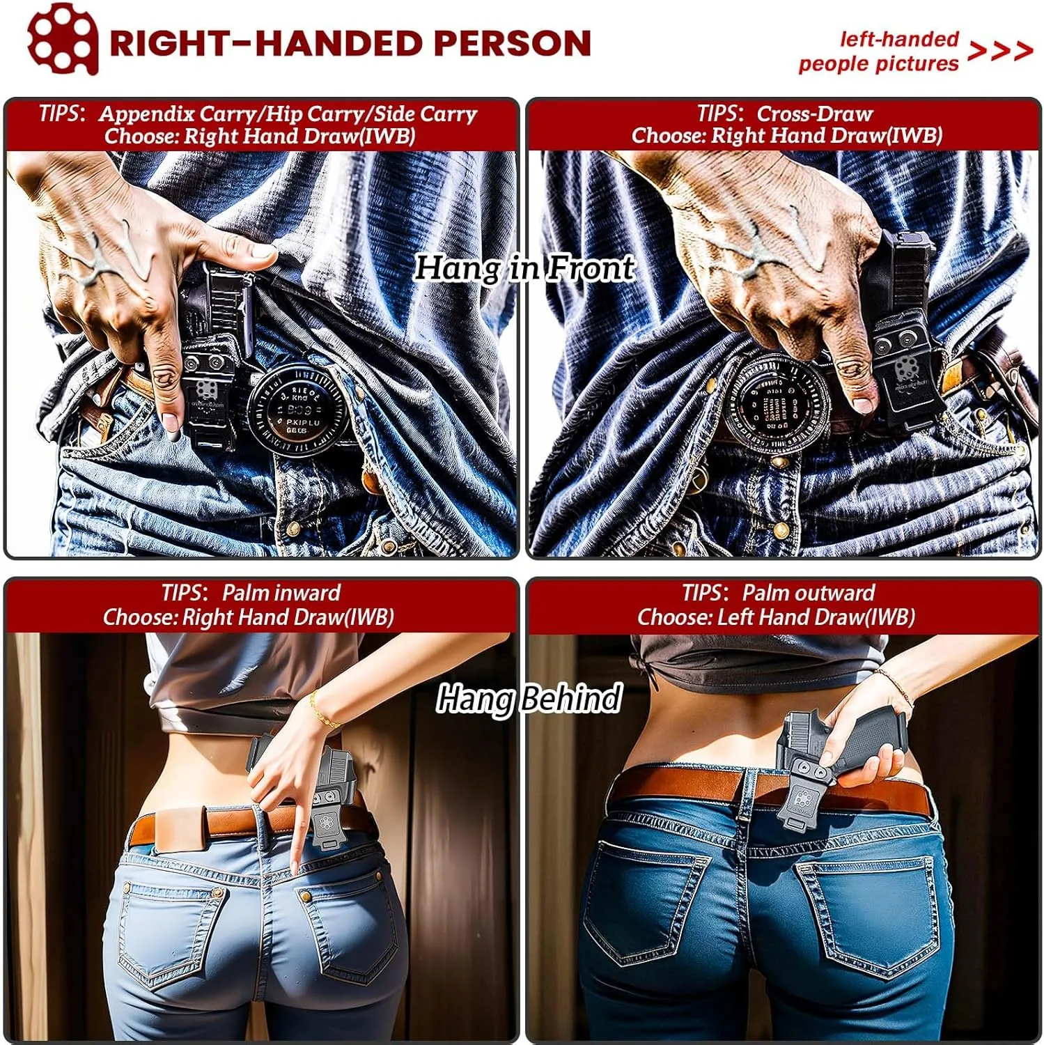 Ruger EC9S Holster LC9S Holster IWB Kydex Fit: Ruger EC9S / LC9S / LC9 / LC380 Pistol – Inside Waistband Concealed Carry – Adjustable Cant & 'Posi-Click' Retention – No Wear - No Jitter - Made in USA