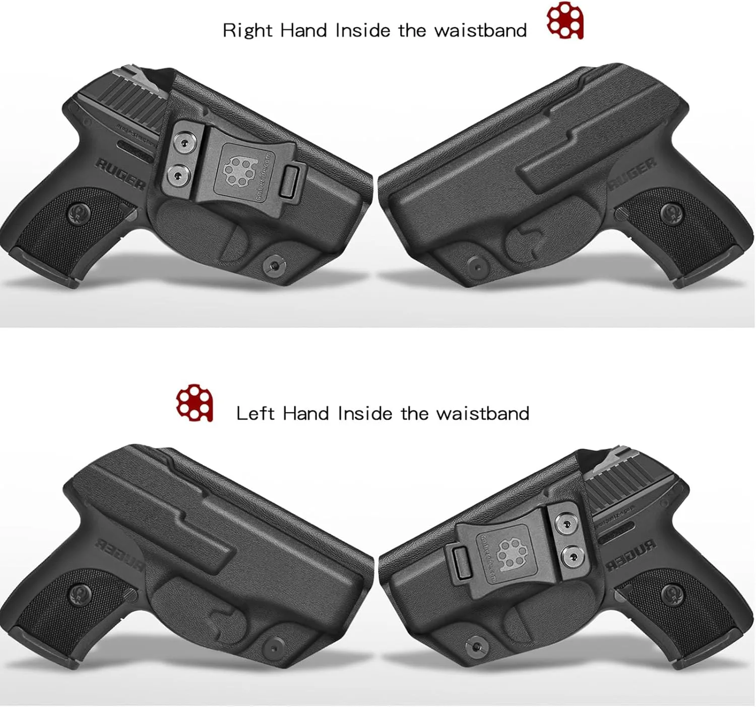 Ruger EC9S Holster LC9S Holster IWB Kydex Fit: Ruger EC9S / LC9S / LC9 / LC380 Pistol – Inside Waistband Concealed Carry – Adjustable Cant & 'Posi-Click' Retention – No Wear - No Jitter - Made in USA