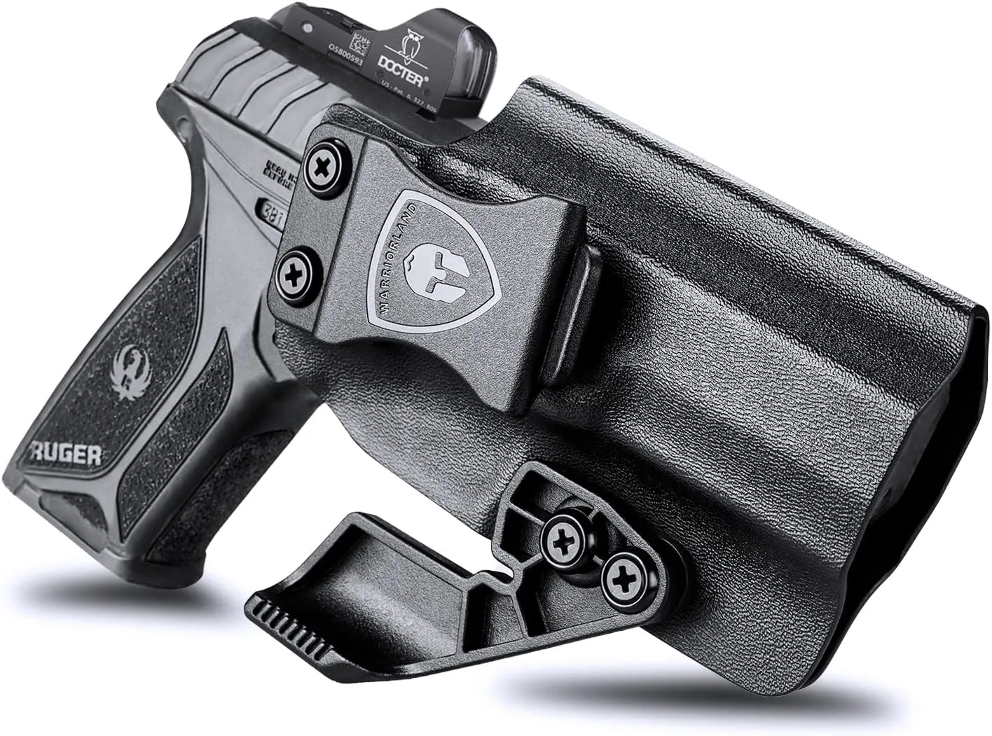 Ruger Security 9 Holster, IWB Kydex Holster Fit: Ruger Security 9 / Security 9 Compact Pistol, Inside Waistband Concealed Appendix Carry Holster, Adj. Cant & Posi-Click Retention