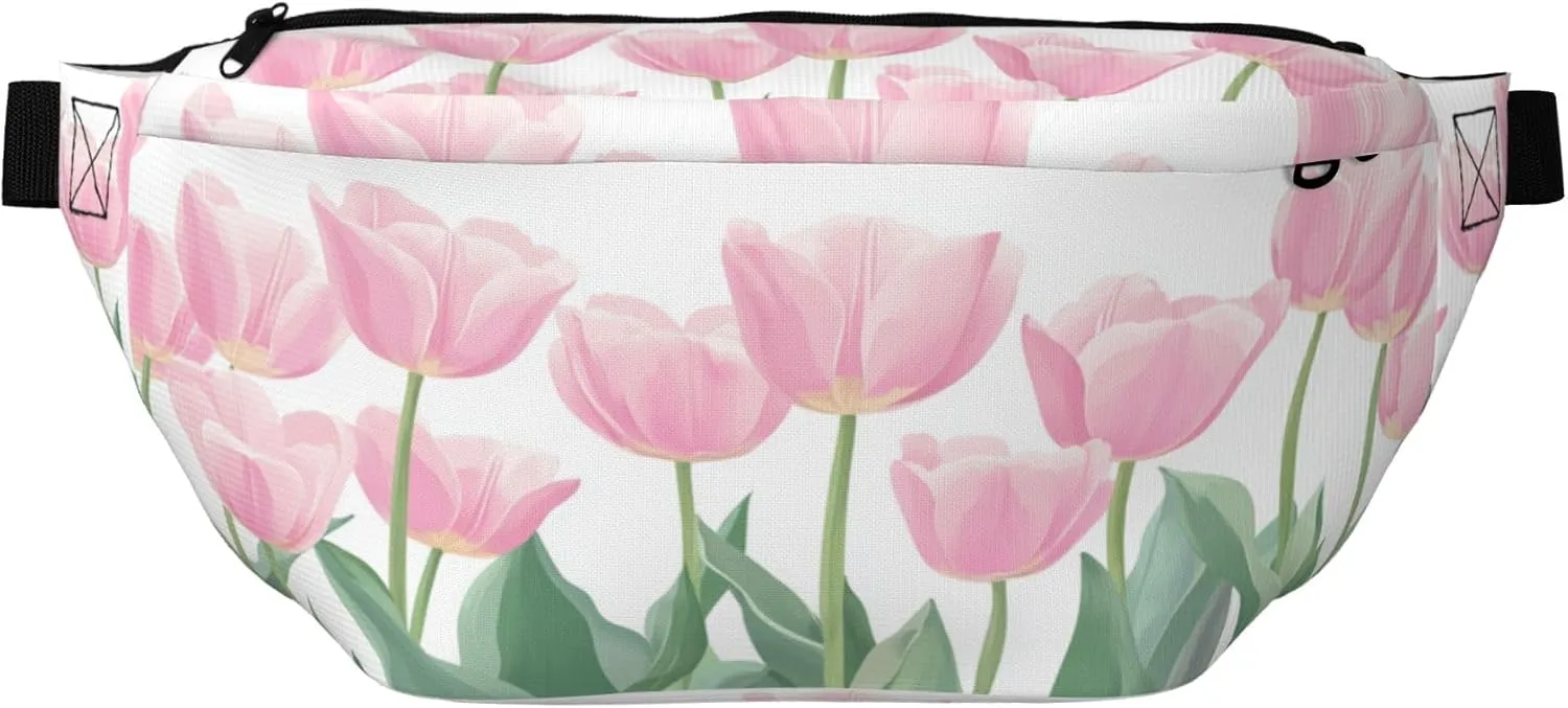 Running Waist Pack Tulip Flower 2-in-1 Fanny Pack and Crossbody Bag Hiking Daypack for Men Women Running Travel Hiking Daily Commute