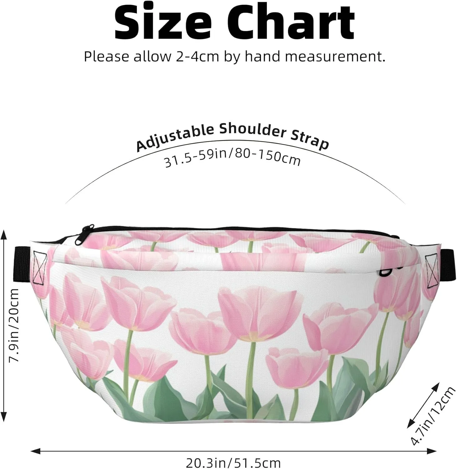 Running Waist Pack Tulip Flower 2-in-1 Fanny Pack and Crossbody Bag Hiking Daypack for Men Women Running Travel Hiking Daily Commute