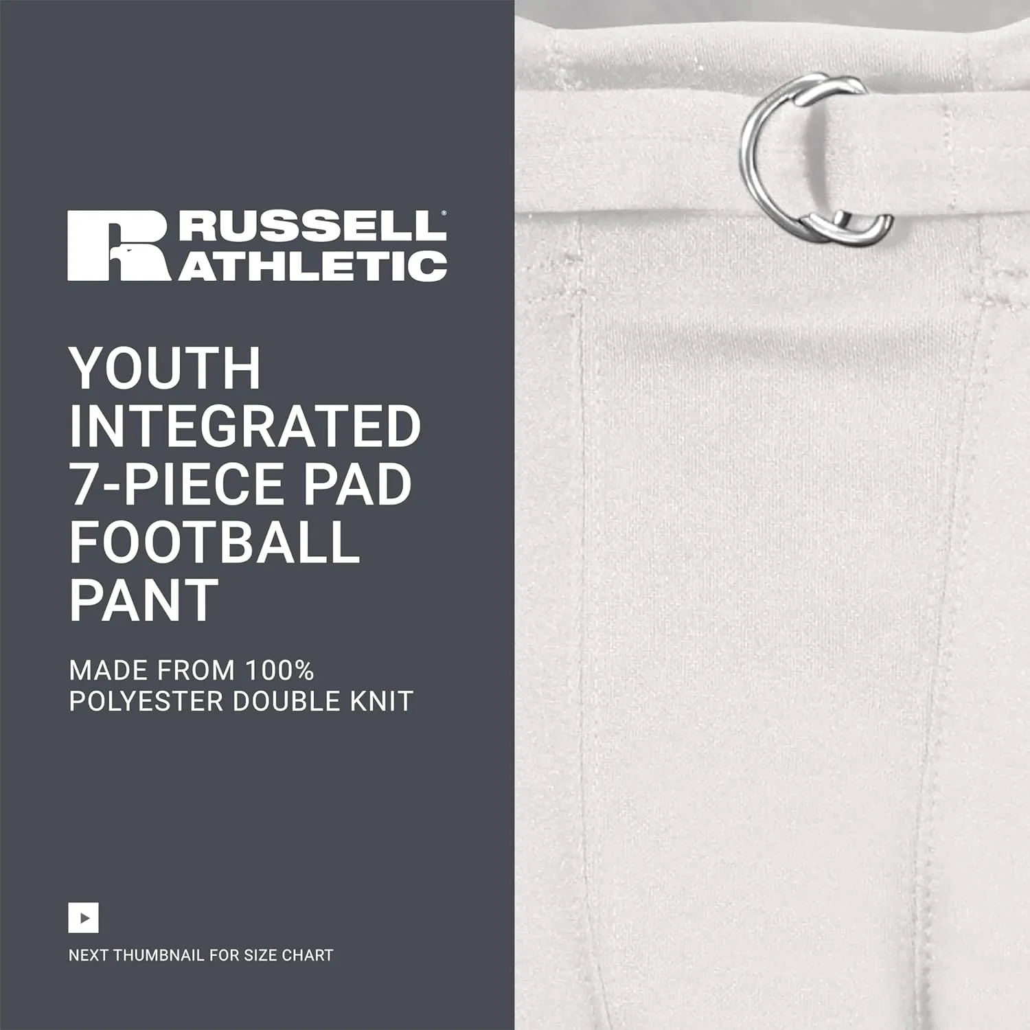 Russell Athletic Boys Youth Integrated 7-Piece Pad Football Pant