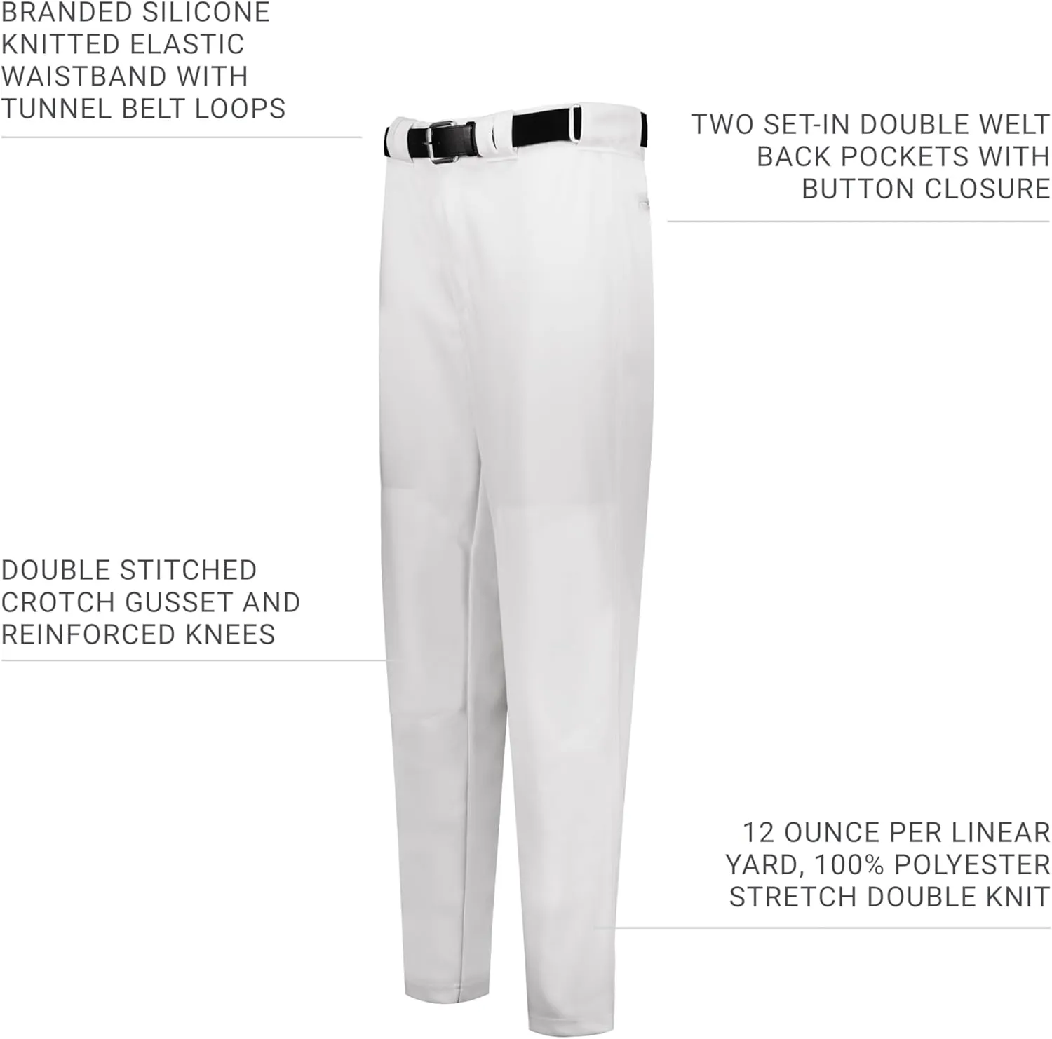 Russell Athletic Boys' Youth Solid Diamond Series Baseball Pant 2.0