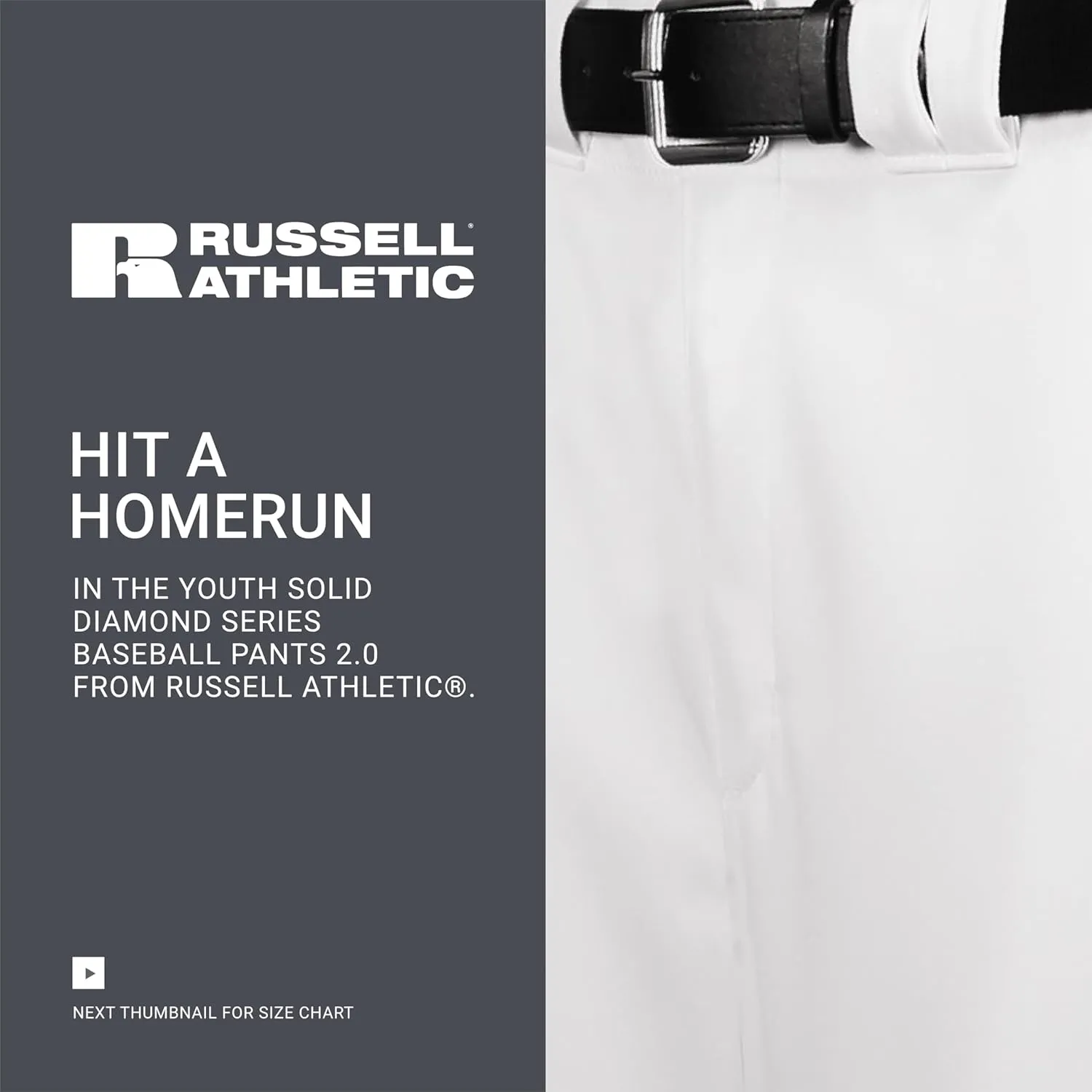 Russell Athletic Boys' Youth Solid Diamond Series Baseball Pant 2.0
